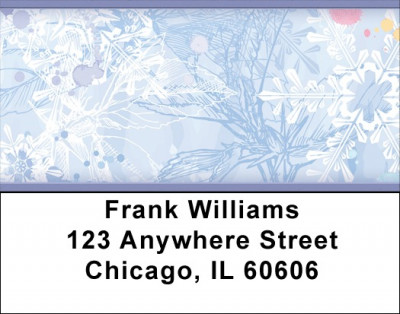 Frosty Winter Ice Address Labels | LBZABS-51
