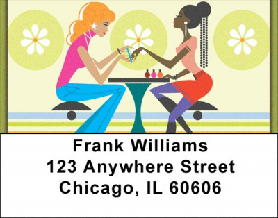 African Girly Girls Address Labels | LBZAFR-15