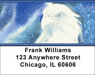 American Eagle In Watercolor Address Labels | LBZANK-06