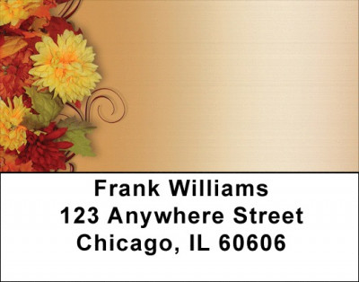Fall Mums In Bloom Address Labels | LBZFLO-33