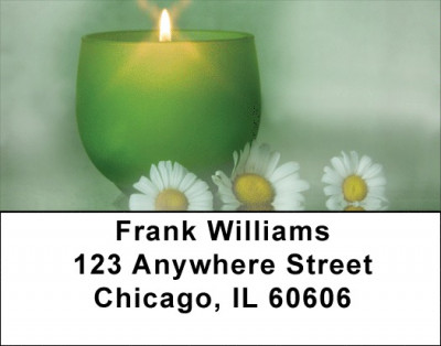 Green Zen Address Labels | LBZFLO-48
