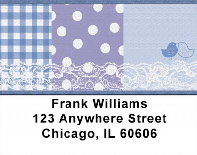 Bird Table Cloth Address Labels | LBZGEP-03