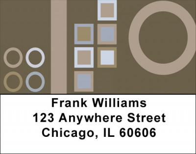 Mocha Geometrics Address Labels | LBZGEP-10