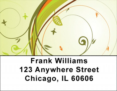 Tropical Filigree Foliage Address Labels | LBZGEP-42
