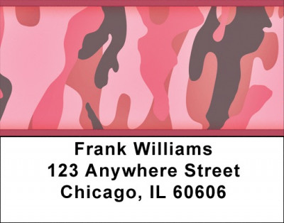 Camouflage - Pinks And Corals Address Labels | LBZMIL-27