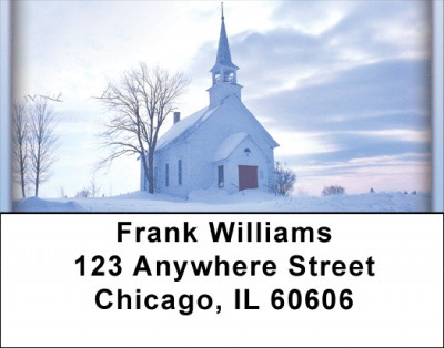 Church And Steeples Address Labels | LBZREL-16