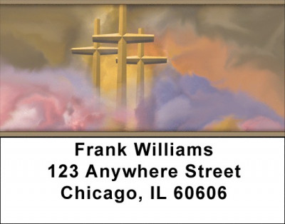 Crosses - Golden Crosses Address Labels | LBZREL-17