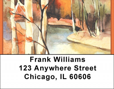 Watercolor - Fall Reflections Address Labels | LBZSCE-18