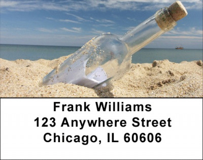 Message In Bottle Address Labels | LBZSCE-56