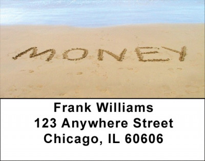 Messages In Sand Address Labels | LBZSCE-57