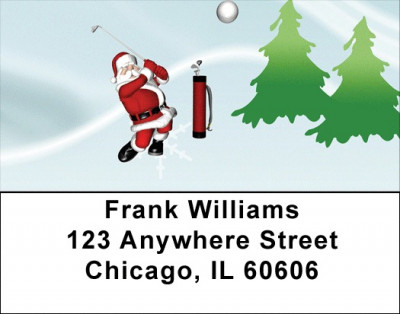 Santa's Slackin' Address Labels | LBZSPO-72