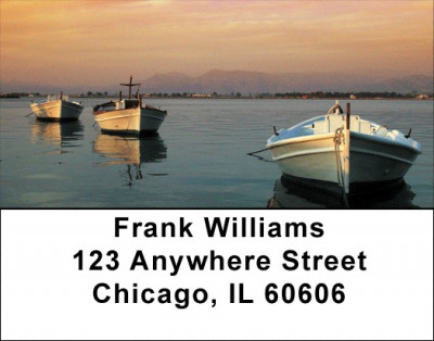 Vintage Boats From Around The World Address Labels | LBZTRA-41