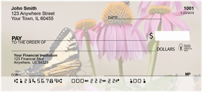 Brown Eyed Susans With Butterfly Personal Checks | NAT-38