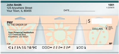 Insects On Flower Pot Personal Checks | NAT-63