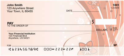 Filigree Floral And Lace Abstract Personal Checks | NAT-70
