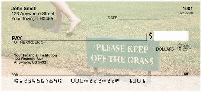 Legalize Marijuana -Please Keep Off The Grass Personal Checks | PAT-33