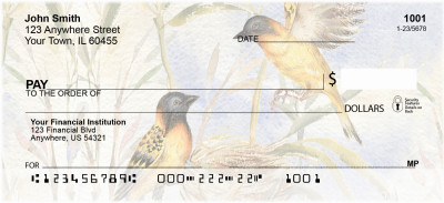 Oriole Watercolor Personal Checks | QBA-45