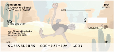 Ostrich Fun Personal Checks | QBA-46