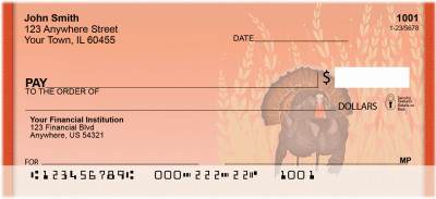 Fall Turkey Personal Checks | QBA-66