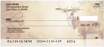 Deer On Fall Morning Personal Checks | QBB-17