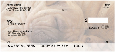 Sharpei Puppies Personal Checks | QBB-93