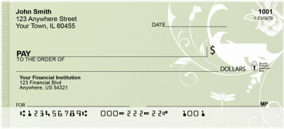 Dragonfly Filigree Personal Checks | QBC-09