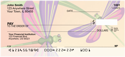 Flying Dragonfly Art Personal Checks | QBC-12