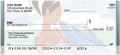 Swimming With Dolphin Personal Checks | QBC-32