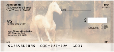 Horses In Fall Personal Checks | QBC-67
