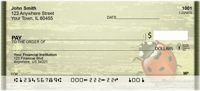 Shabby Chic With Ladybug Personal Checks | QBC-94