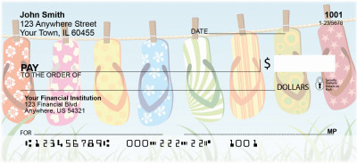 Designer Flip Flops Personal Checks | QBH-68