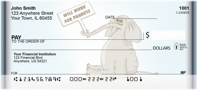 Will Work For Peanuts Personal Checks | QBI-68