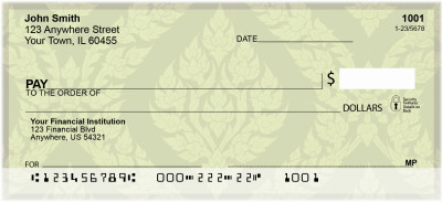 Rich Colorful Damask Personal Checks | QBN-18