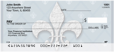 Metal Fleur de lis Personal Checks | QBN-25