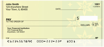 Floral And Stripes Personal Checks | QBO-13