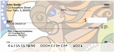 Colorful Couple Personal Checks | QBO-45