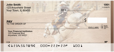 Saddle Bronc Ride Personal Checks | QBQ-45