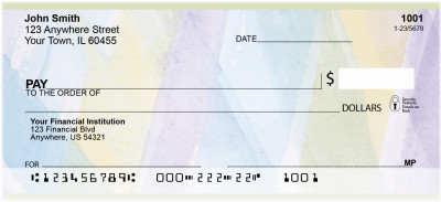Abstraction In Watercolor Personal Checks | QBR-02