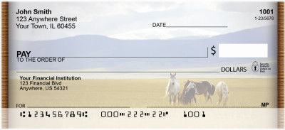 Horses On High Plains Personal Checks | QBR-18