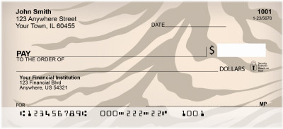 Pastel Zebra Personal Checks | QBR-21