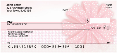 Pink Ribbon Party Personal Checks | QBR-24
