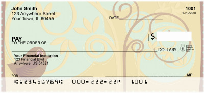 Birds And Swirls Personal Checks | QBR-32