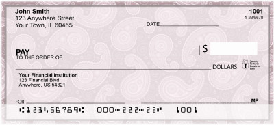 Paisley Blue Personal Checks | QBR-76