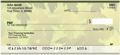 Leaves Of Gold Personal Checks | QBS-17