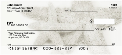 Shells In Taupes and Sage Personal Checks | SCE-30