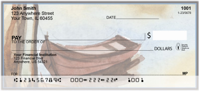 Canoe In Fall Personal Checks | TRA-33