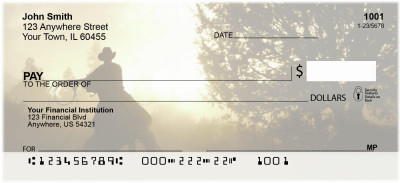 Roundup at Sunset Personal Checks | ZANI-82
