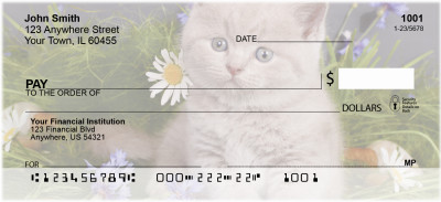Flowers & Felines Personal Checks | ZANJ-12