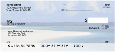 Beach Birds Personal Checks | ZANJ-15
