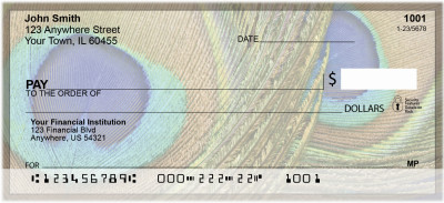 Peacock Plumes Personal Checks | ZANJ-52